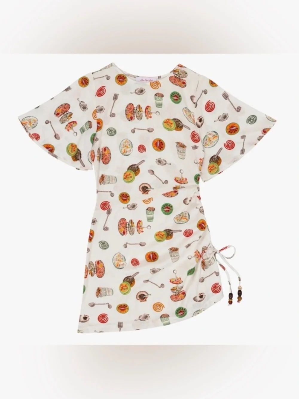 NWT Lisa Says Gah Belle Linen Caviar Dreams Short Sleeve Mini Dress - Picture 7 of 9